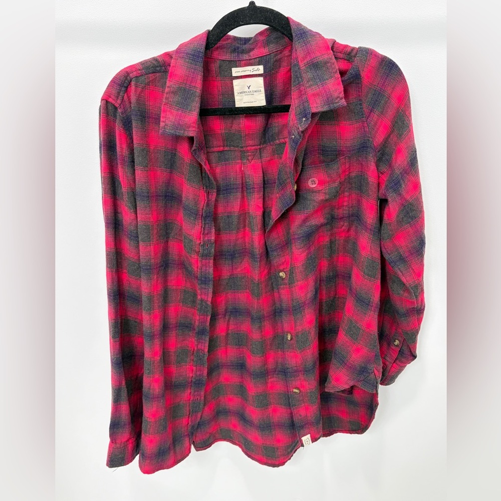 American Eagle Boyfriend Fit SOFT Flannel - XL